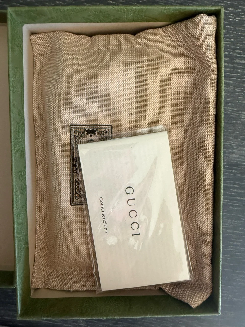 Gucci Black/ Green Leather Card Holder Wallet for Men
